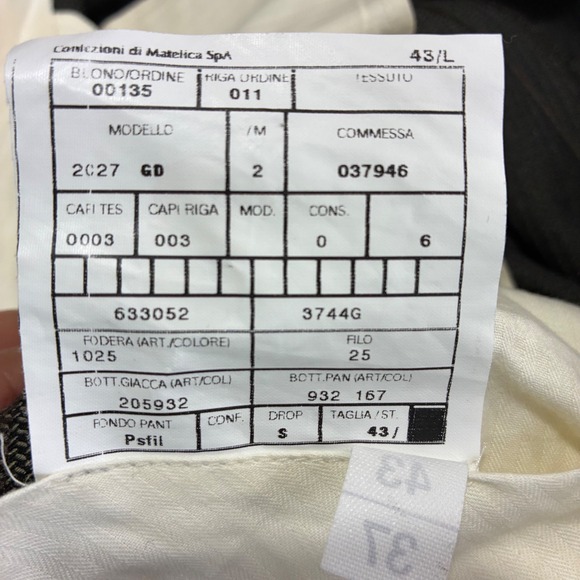 Armani Collezioni Mens Brown Herringbone Wool Blend Dress Pants Pleated 43/32 - Picture 5 of 9